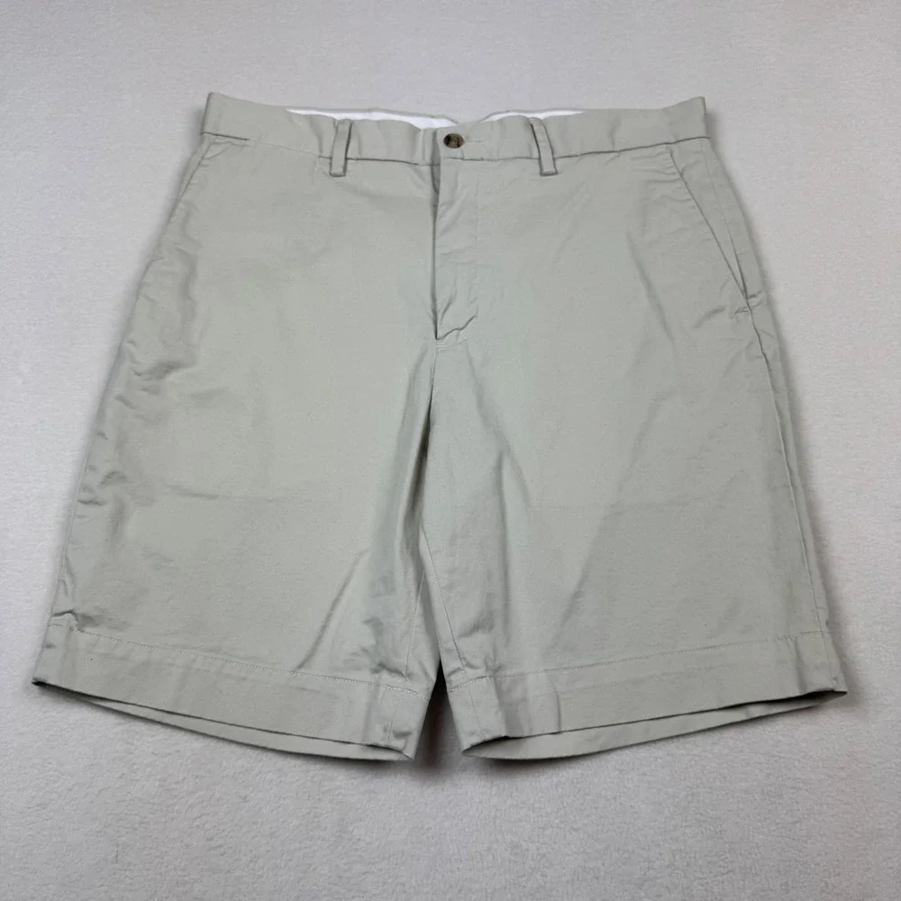Polo Ralph Lauren Men Shorts 32 Stretch Classic Fit Chino Khaki Flat Front‎ 9